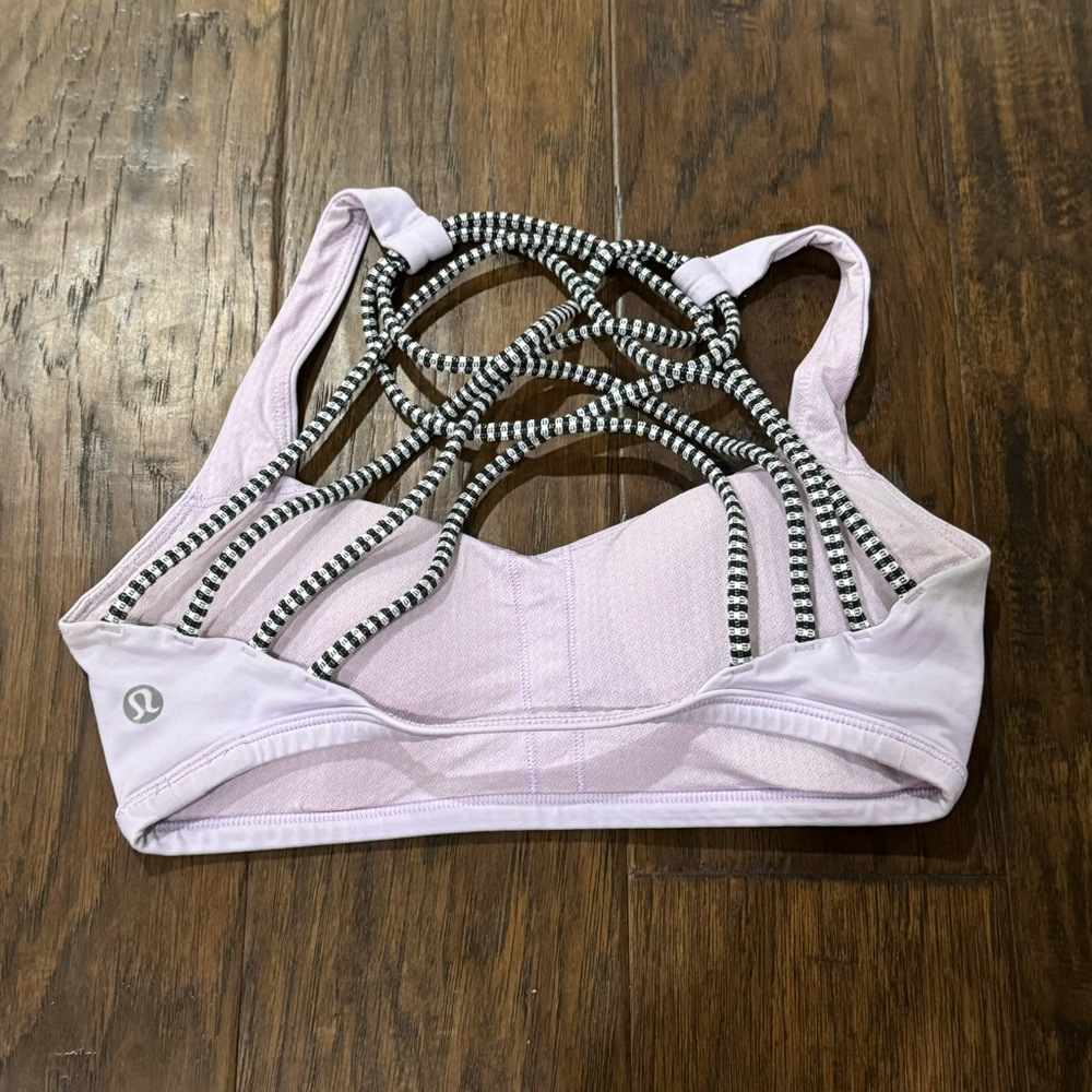 Lululemon free to be wild bra purple size 4